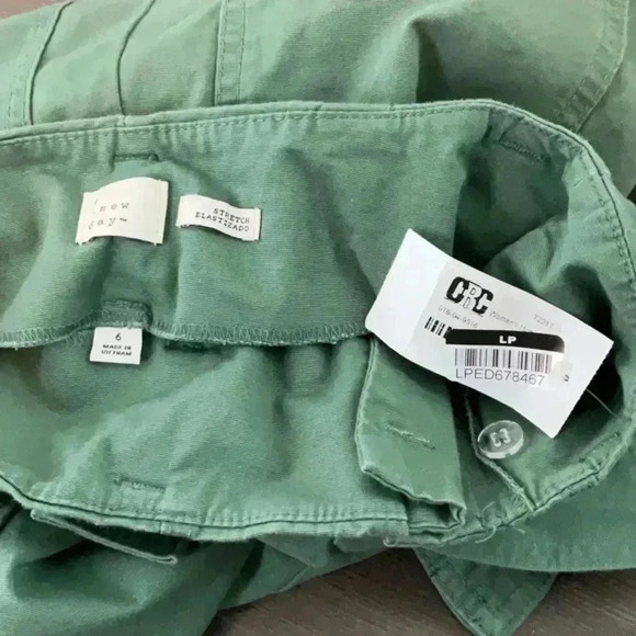A New Day Womens High-Rise Tapered Ankle Tie-Front Pants Olive Green Size 6 - Picture 15 of 15